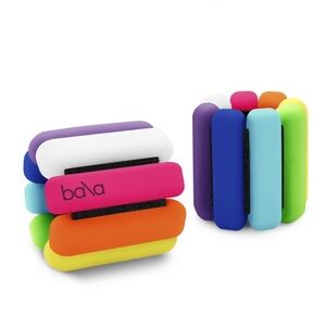 Bala 2 pound wrist weights. Rainbow color.